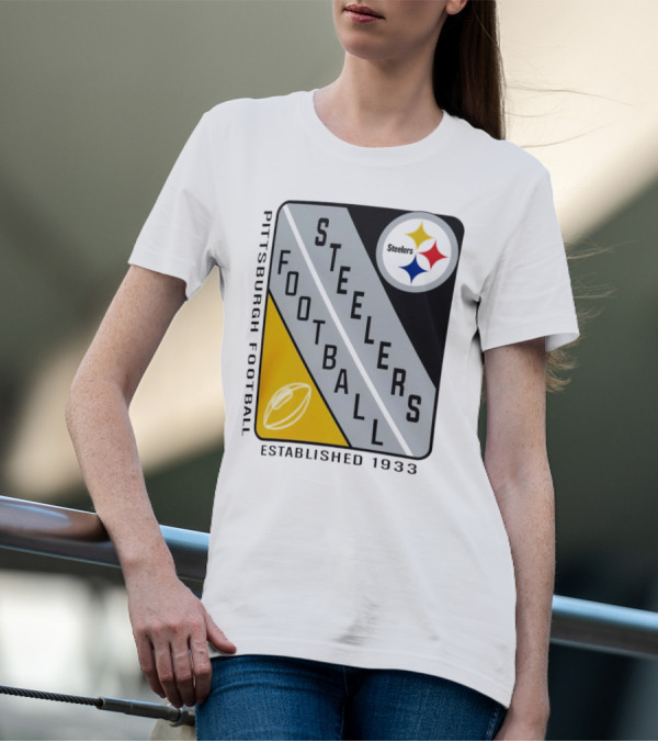 Pittsburgh Steelers Football Established 1933 Shield T-Shirt