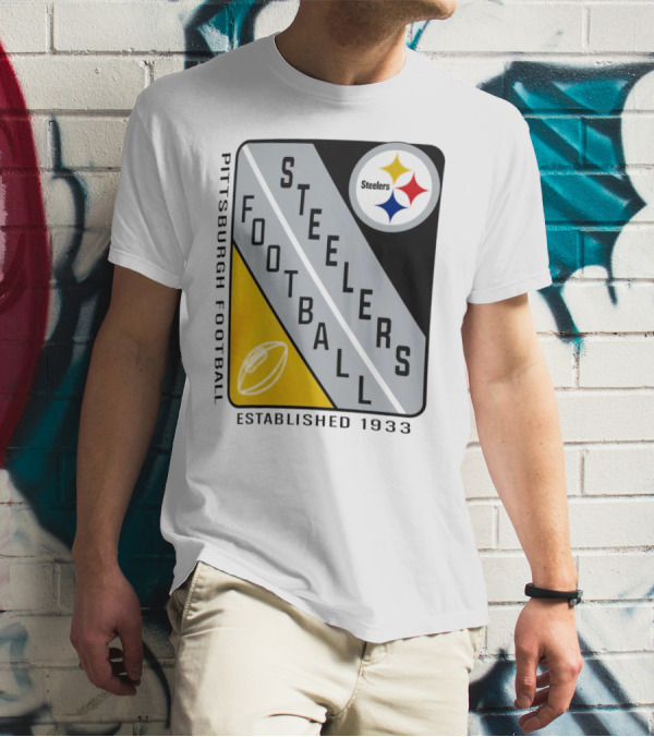 Pittsburgh Steelers Football Established 1933 Shield T-Shirt