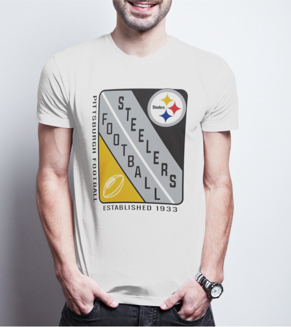 Pittsburgh Steelers Football Established 1933 Shield T-Shirt