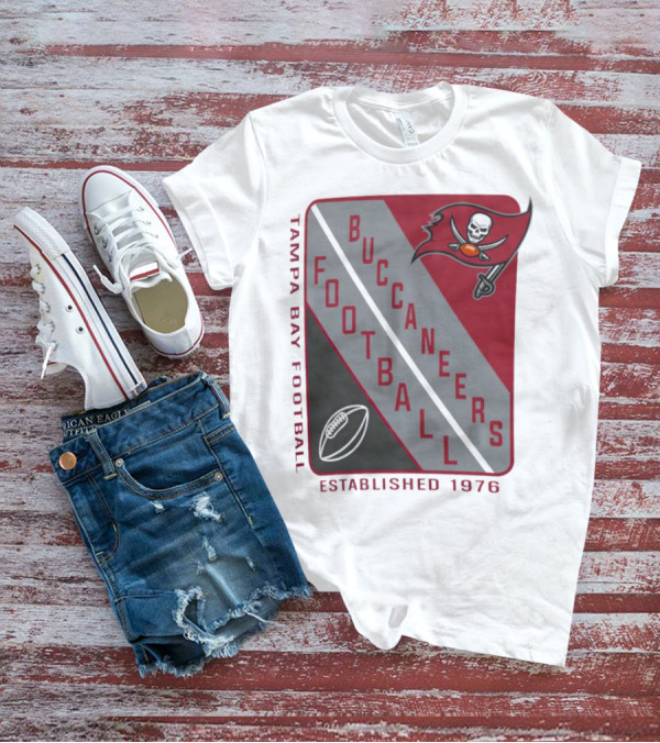 Tampa Bay Buccaneers Football Established 1976 Shield T-Shirt
