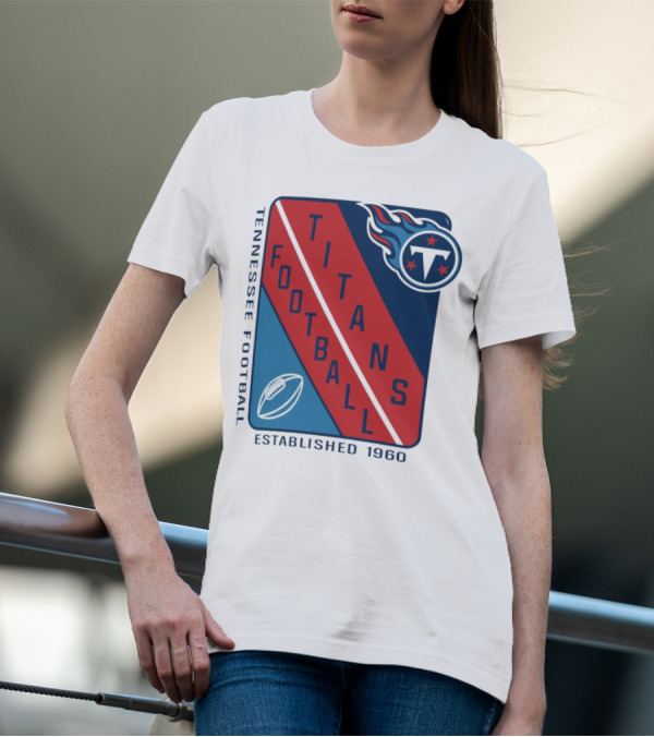 Tennessee Titans Football Established 1960 NFL Shield T-Shirt