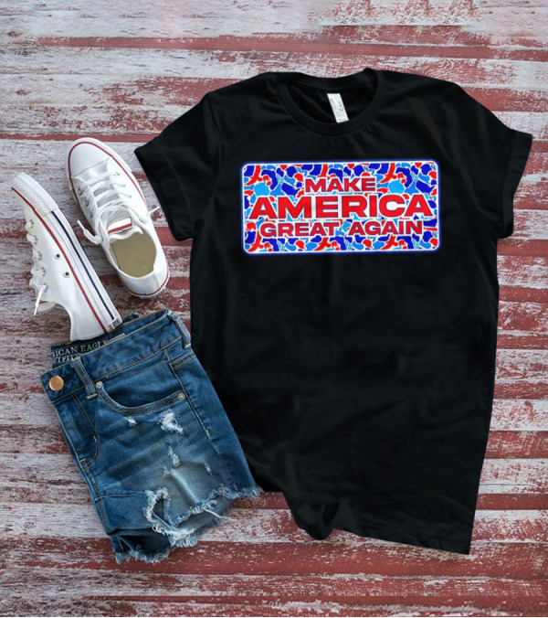 Make America Great Again Camo Red Blue White T-Shirt