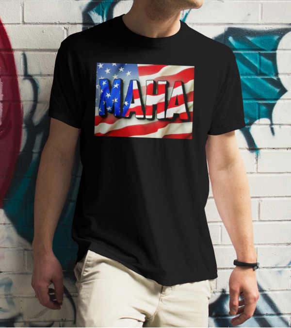 MAHA American Flag USA Patriotic Banner T-Shirt