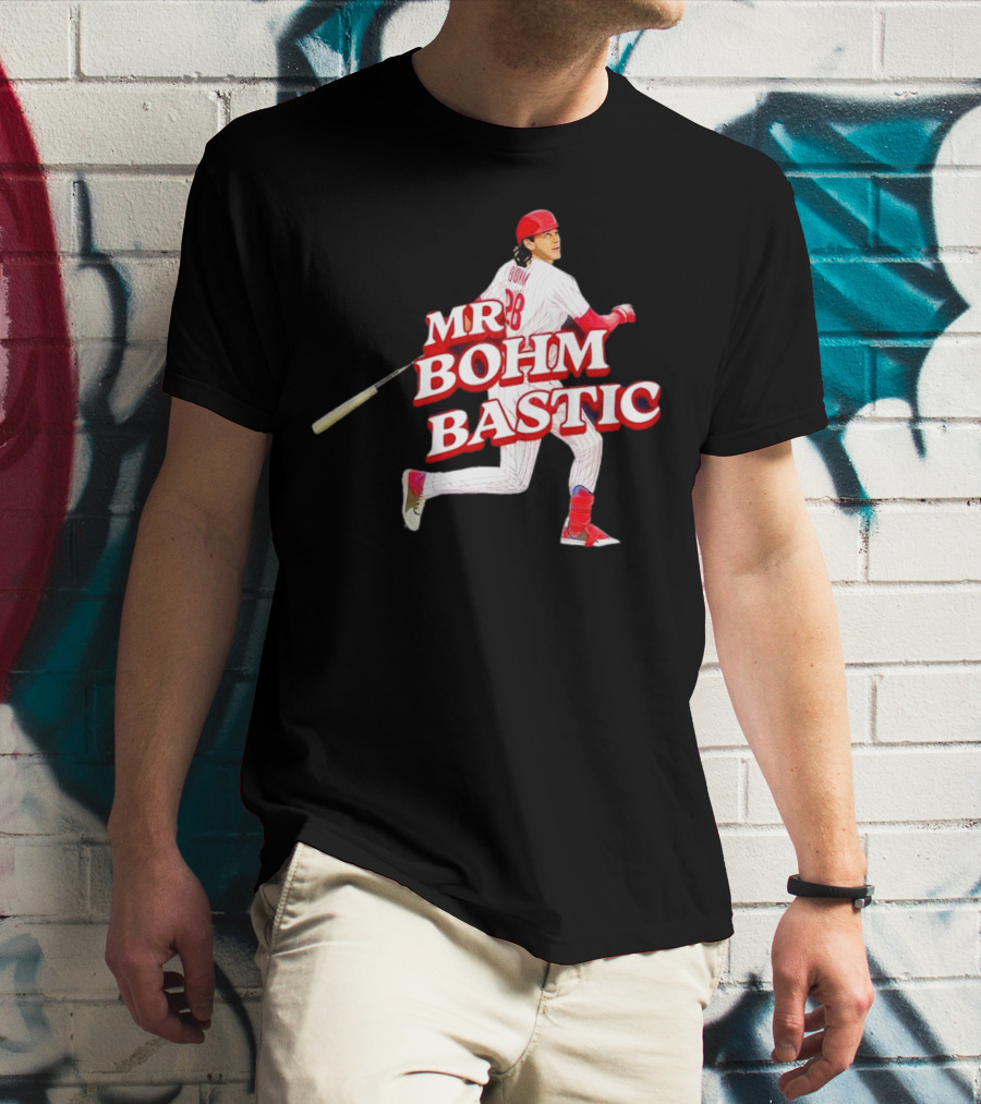 Philadelphia Phillies Alec Bohm Mr. Bohm Bastic Baseball Player T-Shirt