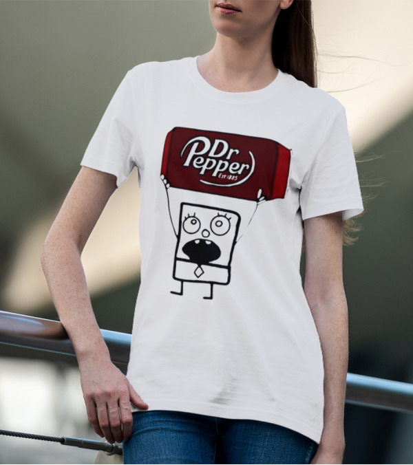 Dr Pepper Est 1885 Character Holding Red Can T-Shirt