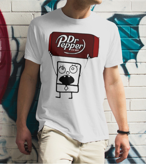 Dr Pepper Est 1885 Character Holding Red Can T-Shirt