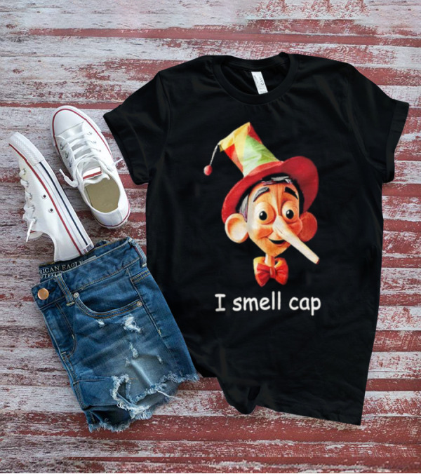 I Smell Cap Puppet Pinocchio With Colorful Hat And Bow Tie T-Shirt