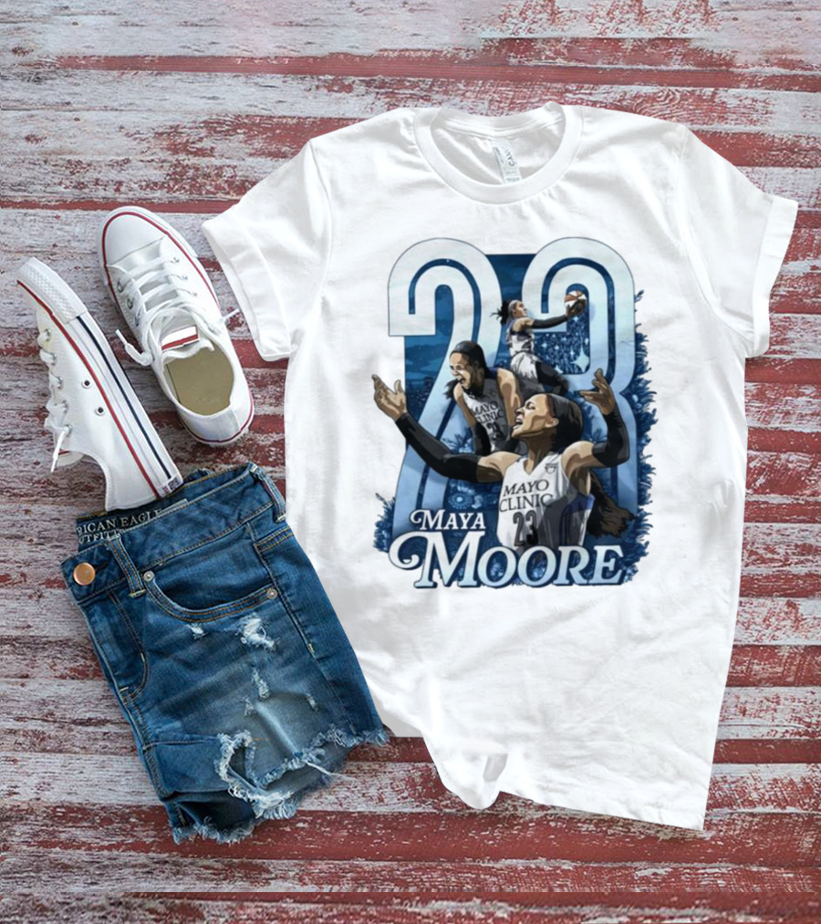 Maya Moore 23 Mayo Clinic Retro Basketball Legend T-Shirt