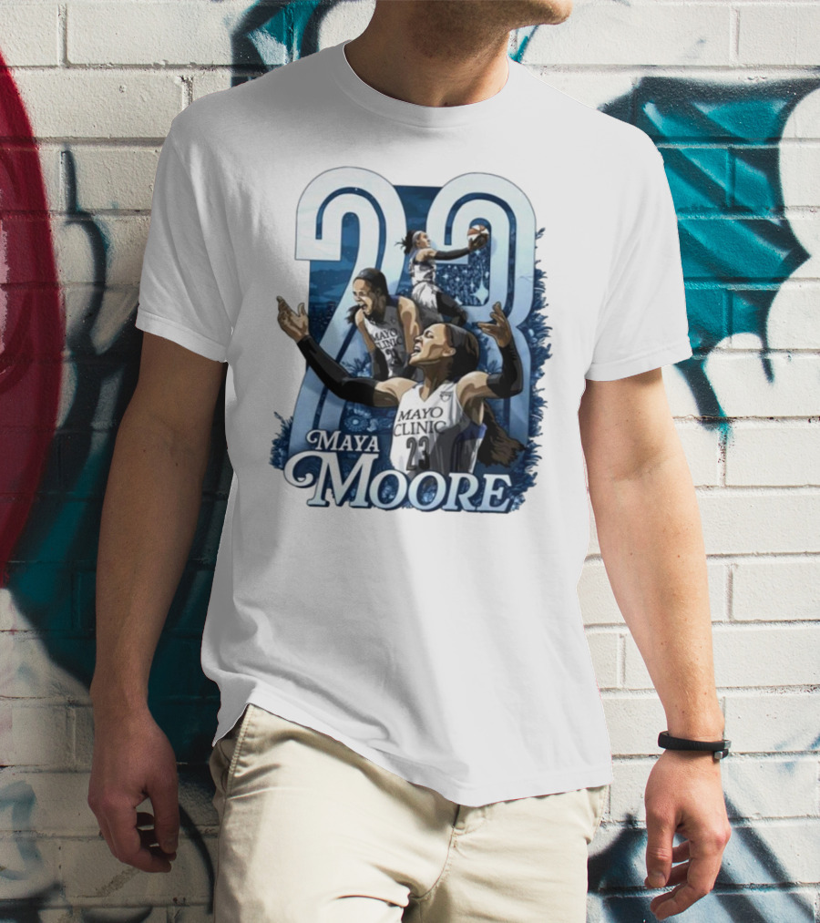Maya Moore 23 Mayo Clinic Retro Basketball Legend T-Shirt