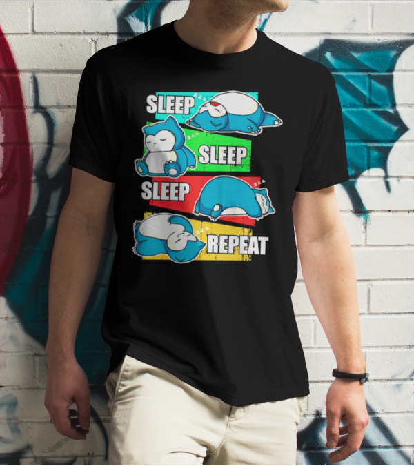 Sleep Sleep Sleep Repeat Snorlax Pokémon Life T-Shirt