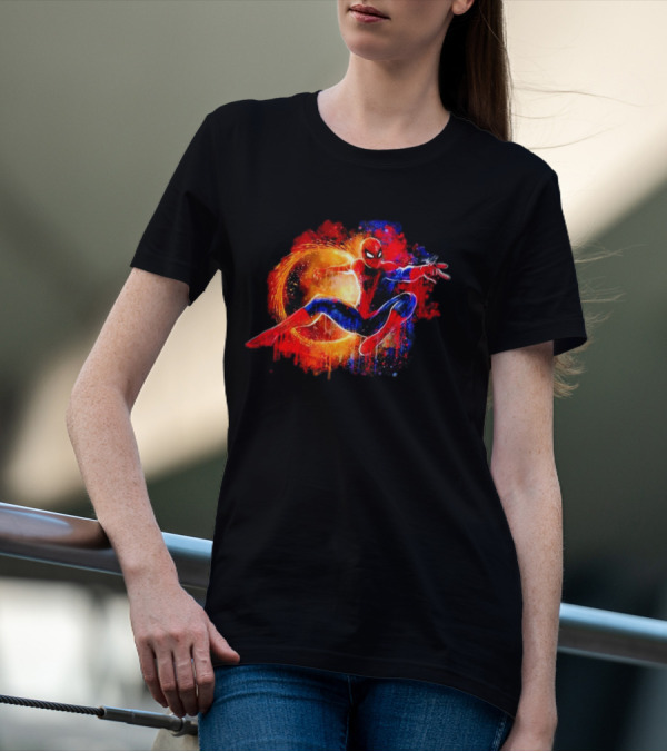 Spiderman Dynamic Splash Through The Vivid Spiderverse T-Shirt