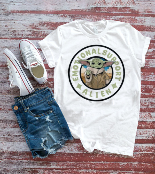 Emotional Support Alien Din Grogu Desert Oasis T-Shirt