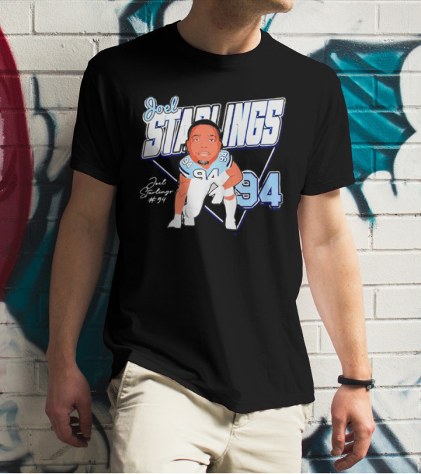 Joel Starlings North Carolina Tar Heels #94 Cartoon Character T-Shirt
