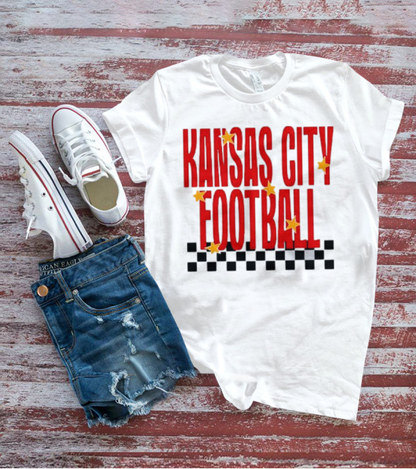 KANSAS CITY FOOTBALL Red Stars Checkerboard Deep Heather T-Shirt