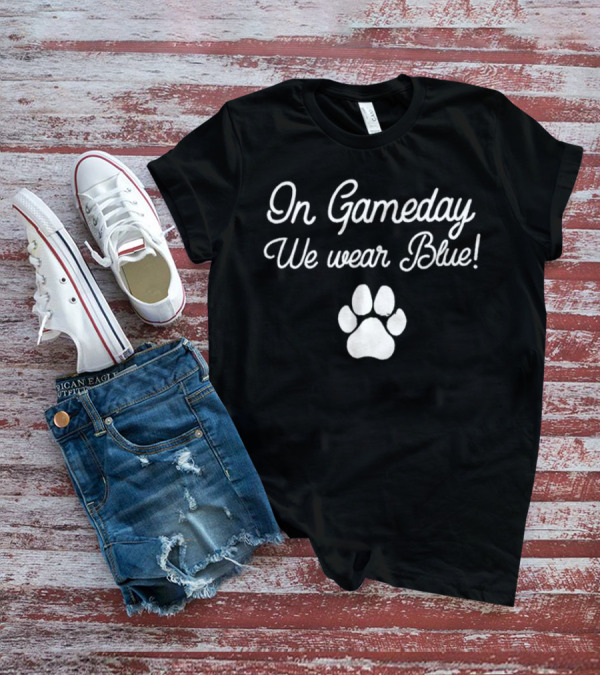 Kentucky Wildcats In Gameday We Wear Blue Paw Prints T-Shirt