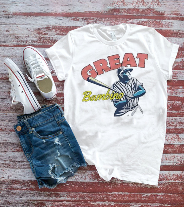 Great Bambino Baseball Legend Iconic Cotton Crew T-Shirt