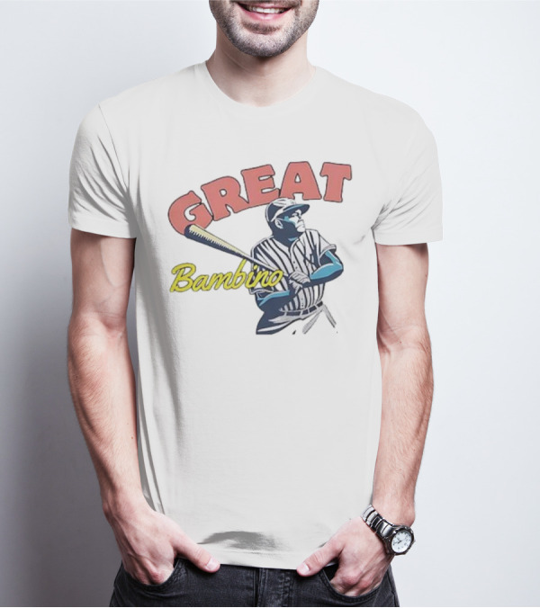 Great Bambino Baseball Legend Iconic Cotton Crew T-Shirt