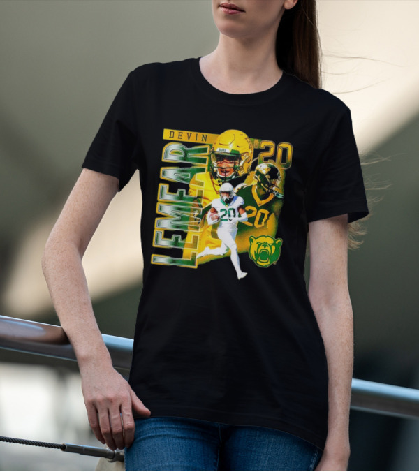 Devin Lemear 20 Baylor Bears Football Player Collage T-Shirt