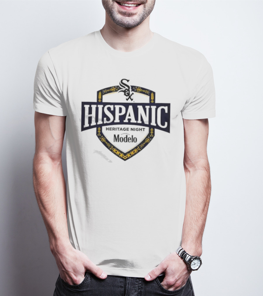 Chicago White Sox Hispanic Heritage Night Modelo Sox Logo Badge T-Shirt