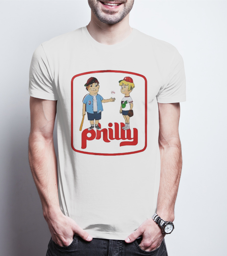 Philadelphia Phillies Phil And Phillis Philly Baseball Cartoon T-Shirt