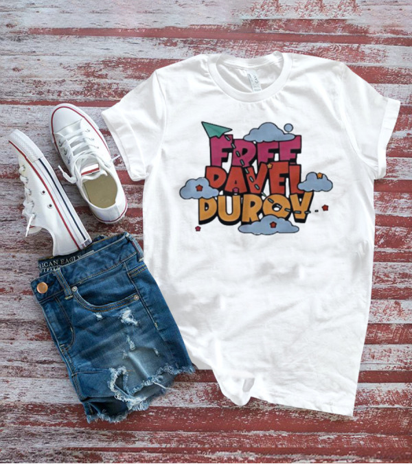 Free Pavel Durov Telegram Graffiti Clouds Paper Airplane T-Shirt