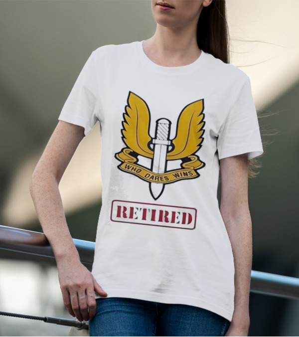 Who Dares Wins Retired SAS Regiment Badge T-Shirt