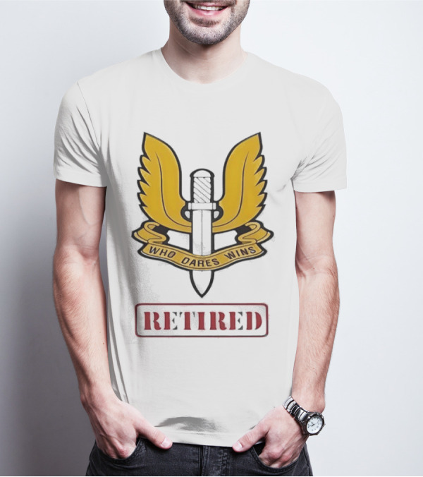 Who Dares Wins Retired SAS Regiment Badge T-Shirt