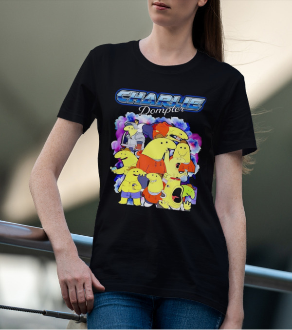 Charlie Dompler Colorful Cartoon Characters T-Shirt