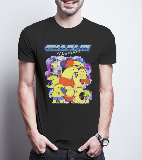Charlie Dompler Colorful Cartoon Characters T-Shirt