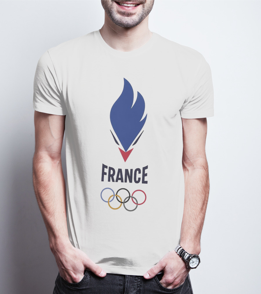 France Olympic Flame And Rings T-Shirt
