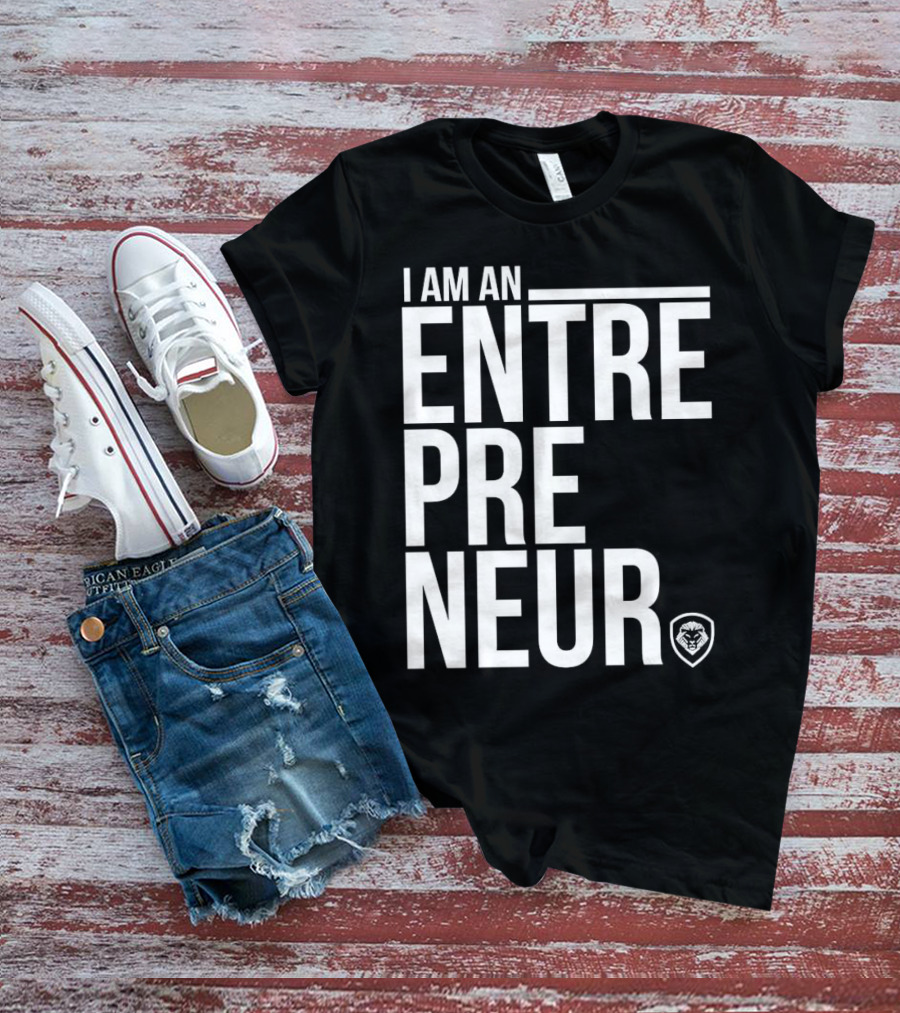 I Am An Entrepreneur Lion Shield Badge T-Shirt