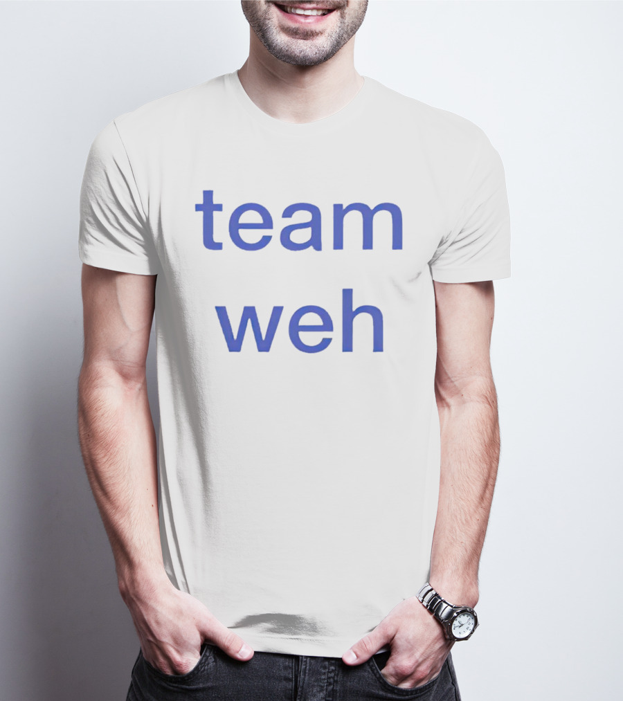 Team Weh Bold Blue Text T-Shirt