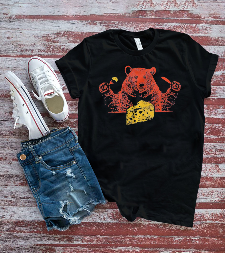 Chicago Bears Let’s Eat Cheese Fork Knife Bear T-Shirt