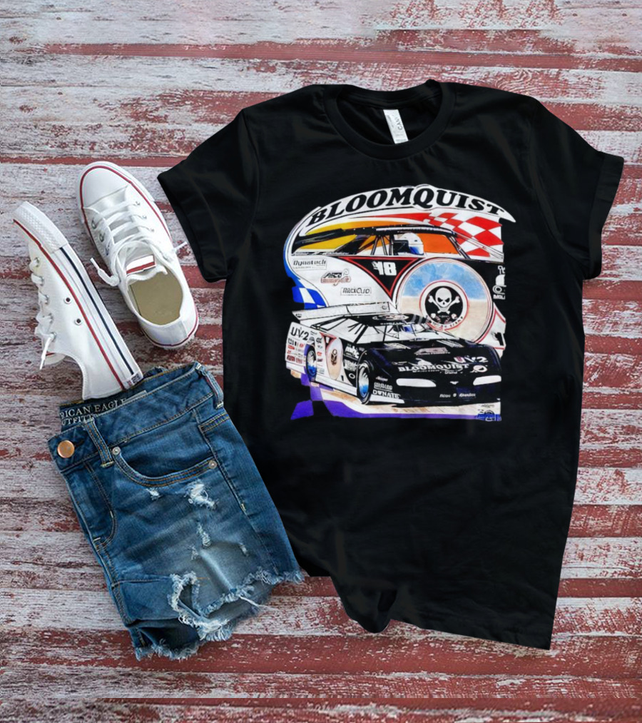Bloomquist Dirt Late Model Champion 1998 Racing Skull T-Shirt