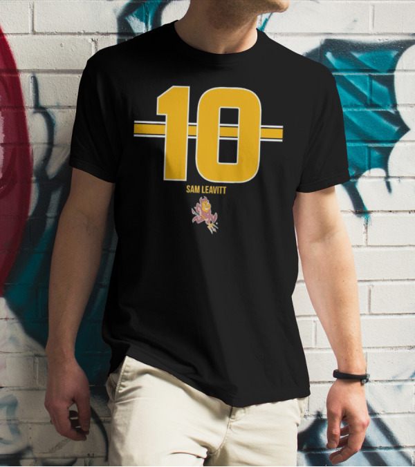 Sam Leavitt 10 Arizona State Sun Devils Football Player Iconic T-Shirt