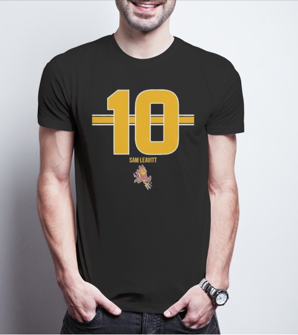 Sam Leavitt 10 Arizona State Sun Devils Football Player Iconic T-Shirt