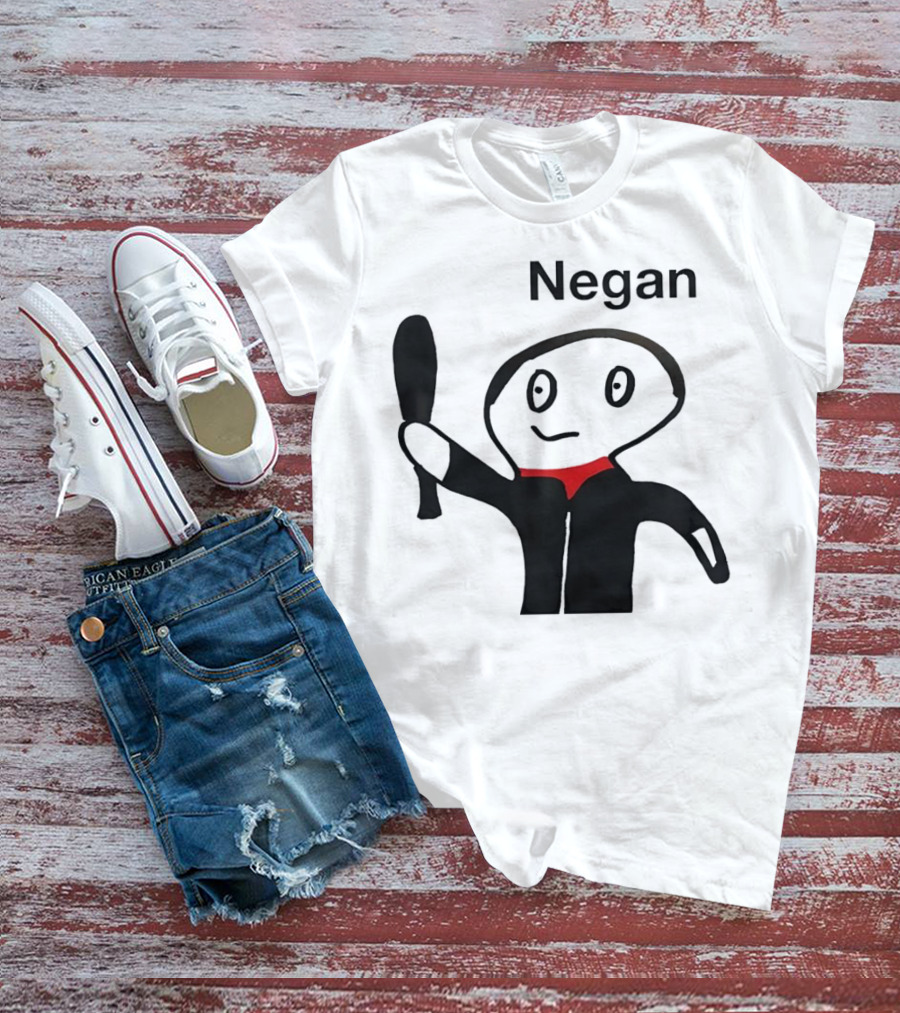 Negan Character With Bat From The Walking Dead T-Shirt