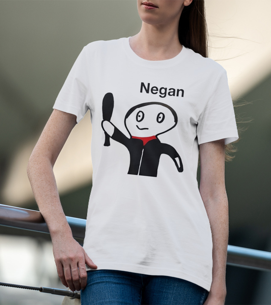 Negan Character With Bat From The Walking Dead T-Shirt