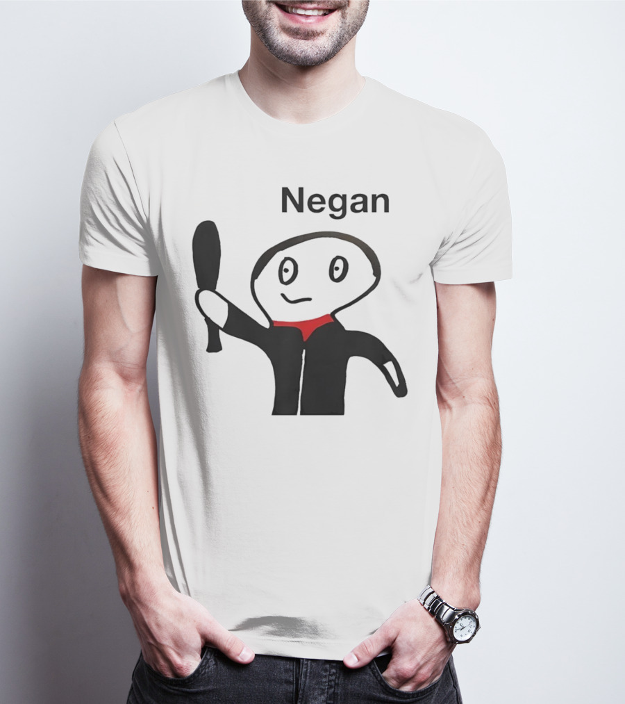 Negan Character With Bat From The Walking Dead T-Shirt