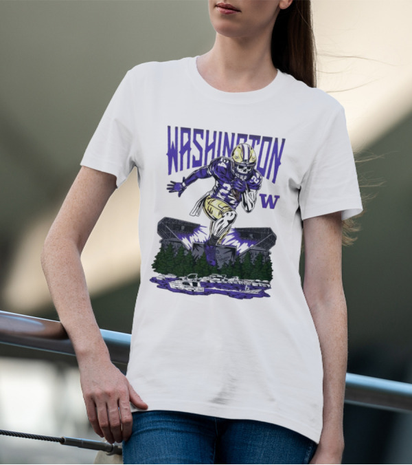 Washington Huskies Dawg Dash Immortal Football Stadium And Boats T-Shirt