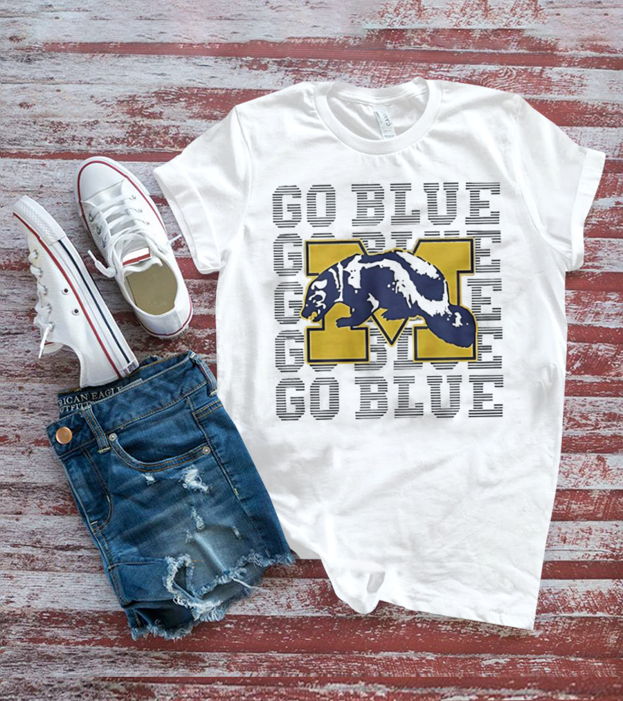 Go Blue Michigan Wolverines Bear M T-Shirt