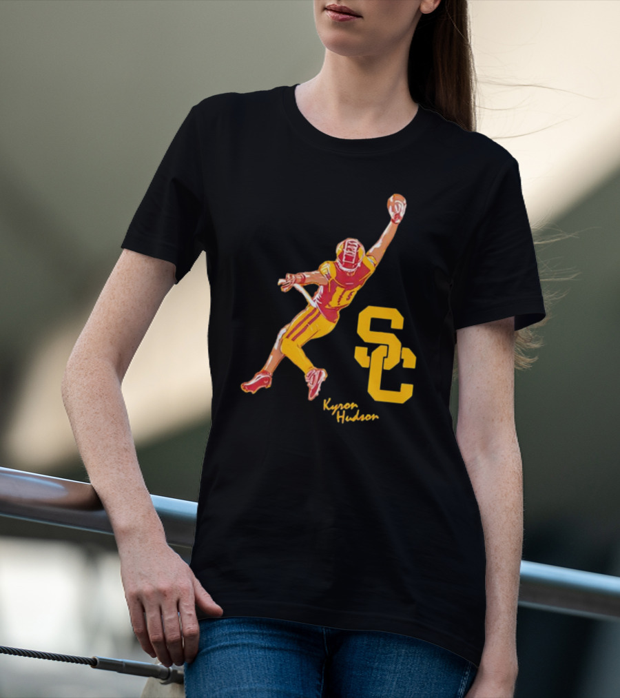 Kyron Hudson USC Trojans Football Catch T-Shirt