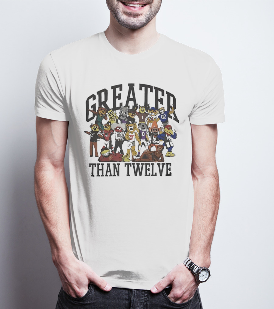 Greater Than Twelve Football Team Mascots T-Shirt