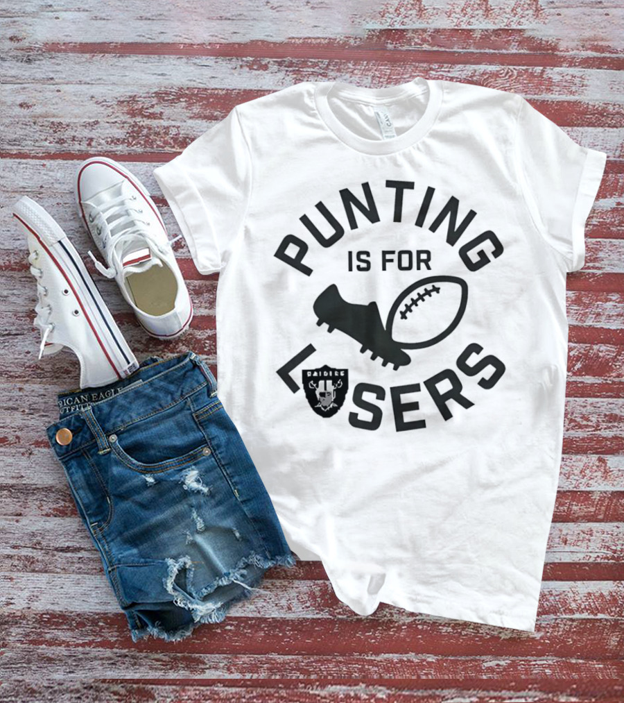 Punting Is For Lasers Las Vegas Raiders Football T-Shirt