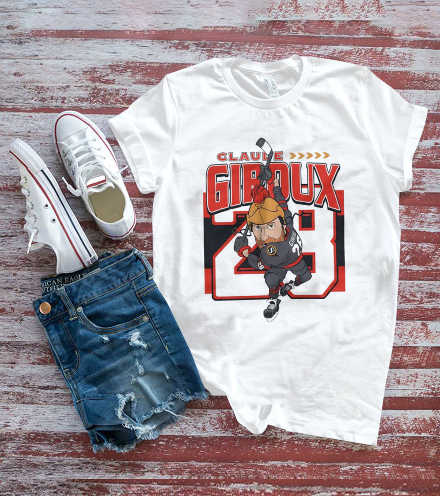 Claude Giroux Ottawa Senators Hockey Caricature Number 28 T-Shirt
