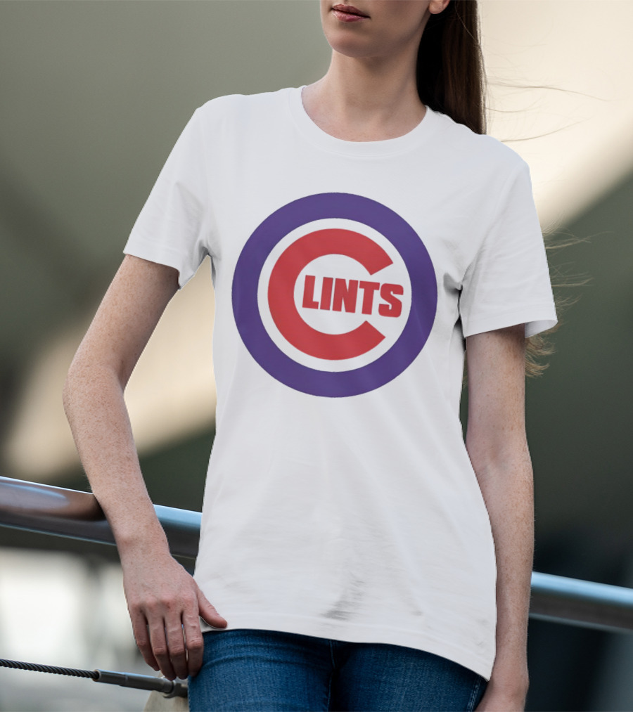Clints Big C Chicago Cubs Logo Parody Purple Circle T-Shirt