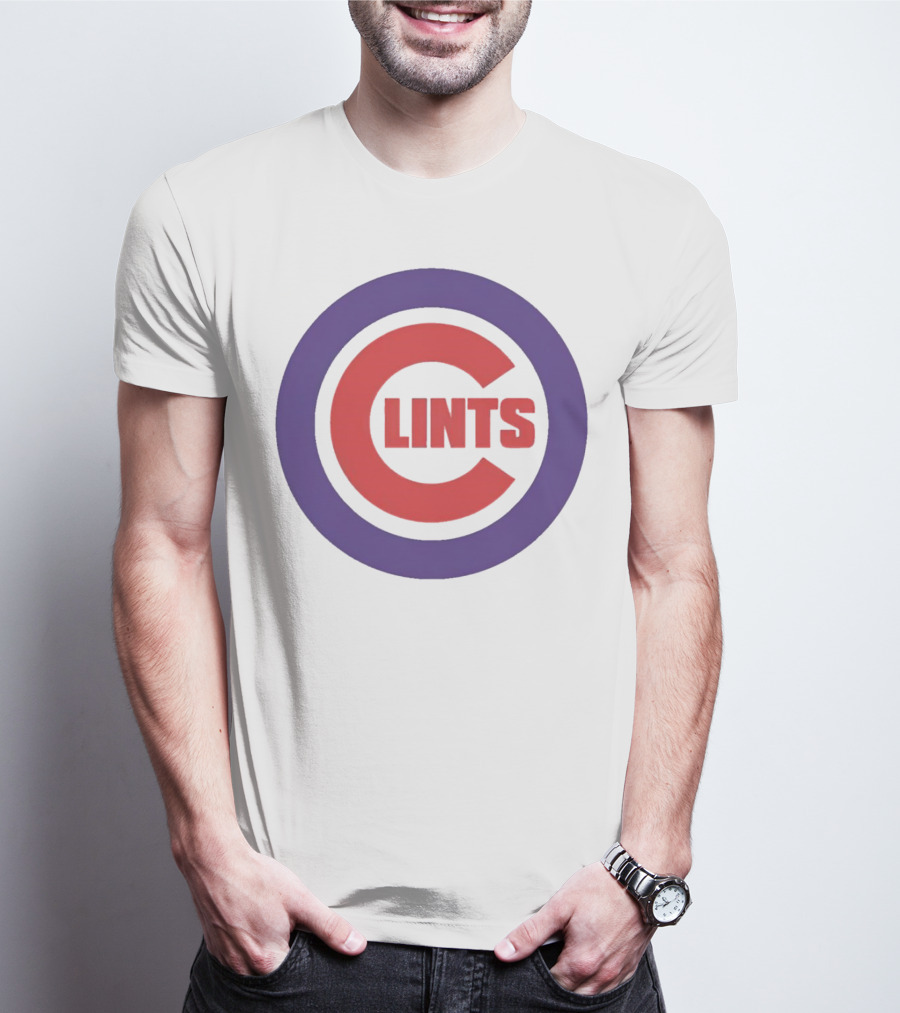Clints Big C Chicago Cubs Logo Parody Purple Circle T-Shirt
