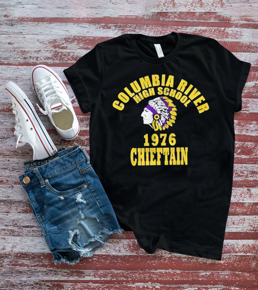 Columbia River High School 1976 Chieftain Indian Head T-Shirt