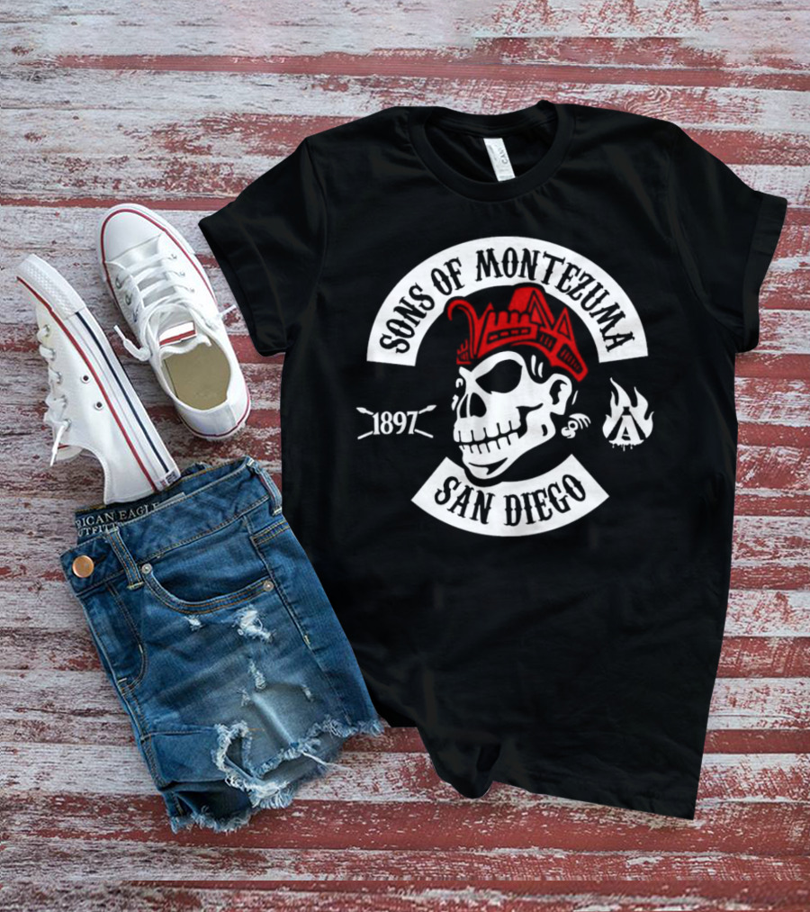 Sons Of Montezuma San Diego 1897 Skull T-Shirt