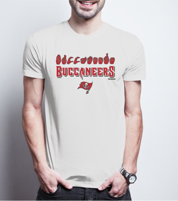 Buccaneers Hand Sign Language With Tampa Bay T-Shirt